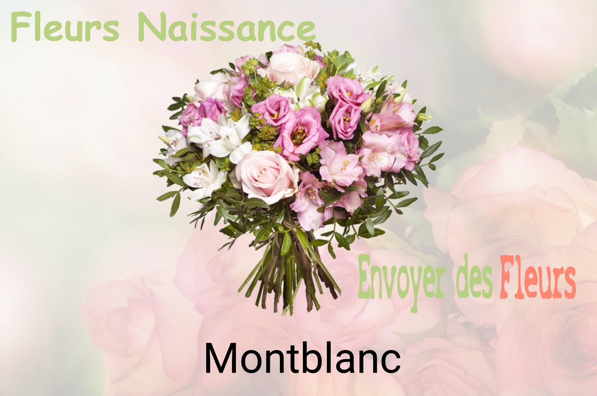 Bouquet de fleurs de naissance livré à Montblanc